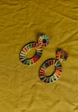 Load image into Gallery viewer, The Frida Rainbow Rattan Dangles
