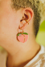 Load image into Gallery viewer, The Peach Charm Hoops
