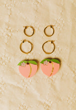 Load image into Gallery viewer, The Peach Charm Hoops
