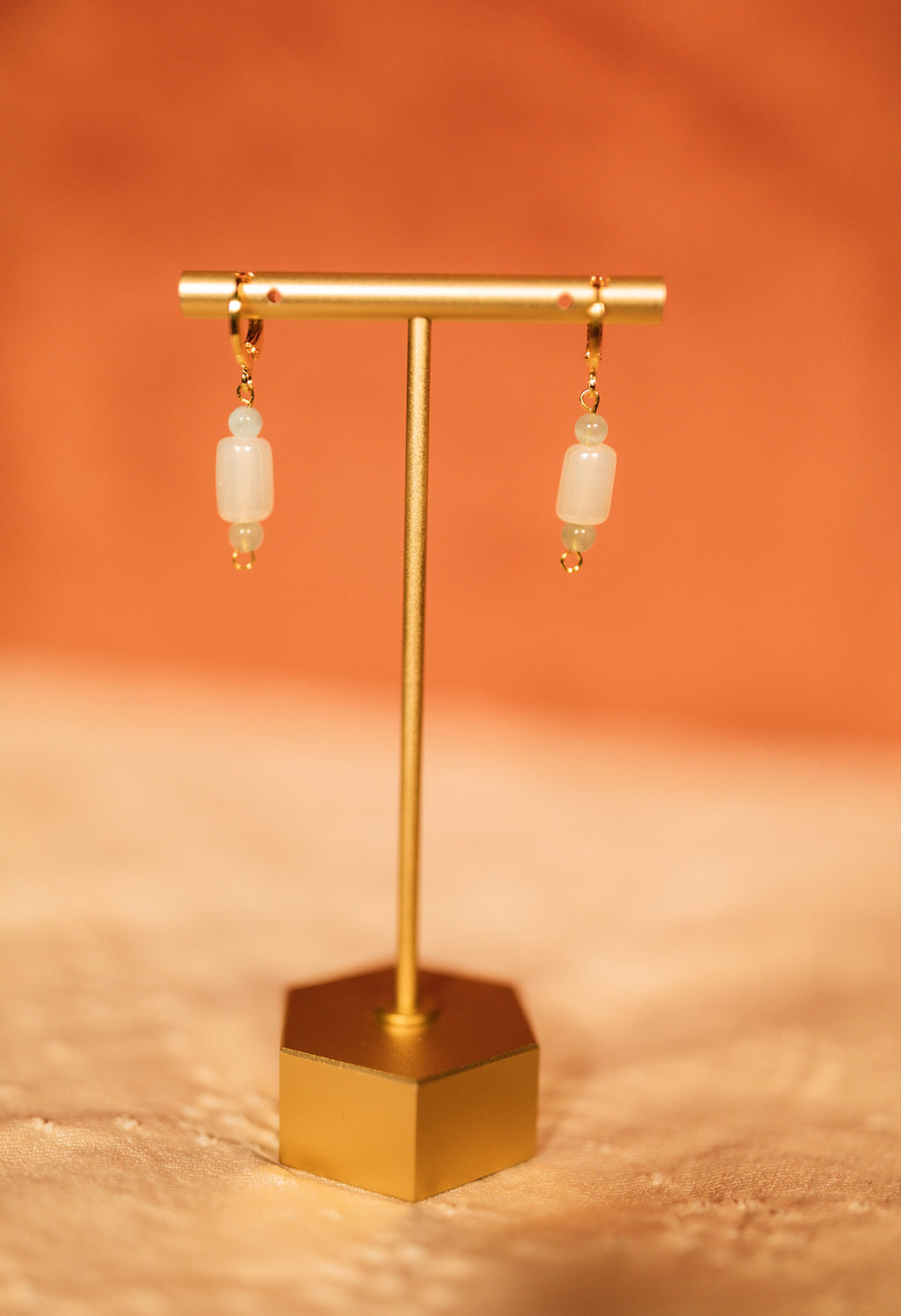 The Artemisia White Beaded Earrings