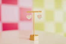 Load image into Gallery viewer, The Claude Rainbow Heart Hoops
